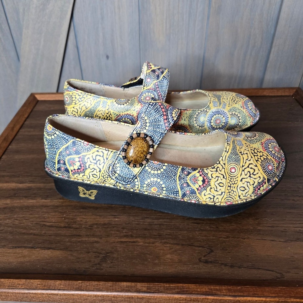Alegria Paloma Mary Jane Womens 38 US 8 Leather Rocker Platform Clog Shoe